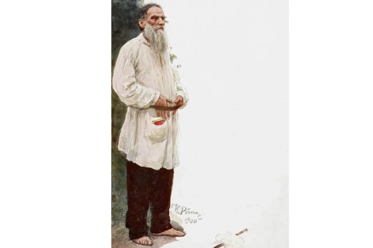 Илья Репин. Эскиз к картине «Лев Николаевич Толстой босой». 1891 год. Фрагмент